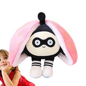 Kaxenig Peluche Lapin de Pâques, Peluche de Lapin à Oreilles réversibles Mignonne de Pâques, Poupée de décoration doreiller 