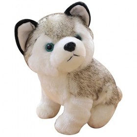 Hxiaen Jouet en peluche de simulation mignon chien chiot peluche enfants garçons filles poupée cadeau danniversaire oreiller