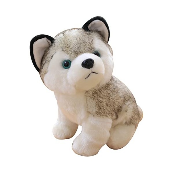 Hxiaen Jouet en peluche de simulation mignon chien chiot peluche enfants garçons filles poupée cadeau danniversaire oreiller