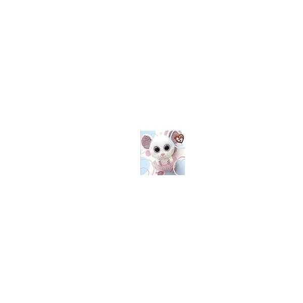 Ty - Beanie Boos - Peluche Nina la souris 15 cm, Rose et Blanc, TY36365