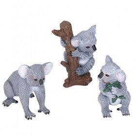 Shanrya Figurine Koala - Modèle Koala - Collection de jouets - Solide - Mignon - Simulation à des fins éducatives - Pour fête