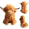 Voiakiu Jouet en Vache Highland, Cadeaux Vache Highland, Peluches réalistes bétail Highland écossais, Cadeau réaliste Jouet F