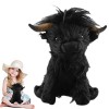 Voiakiu Jouet en Vache Highland, Cadeaux Vache Highland, Peluches réalistes bétail Highland écossais, Cadeau réaliste Jouet F