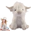 Voiakiu Jouet en Vache Highland, Cadeaux Vache Highland, Peluches réalistes bétail Highland écossais, Cadeau réaliste Jouet F