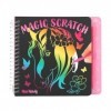 Depesche 12734 Miss Melody-Mini Magic Scratch Book avec de Jolis Motifs de Chevaux, livret avec Un dégradé de Couleurs et Un 