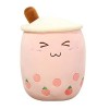 Uposao 24cm Jouet en Peluche Bubble Oreiller Coussin Décoratif Créatif Boba Thé Tasse Peluche Poupée Souple Jouets Coussin Po