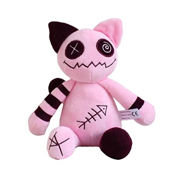 Huaxingda Peluche Chat | 9.84in Creative Zombie Cat Peluche Adorable Cat Plushies,Oreiller Animaux en Peluche Chat Rose, Cade