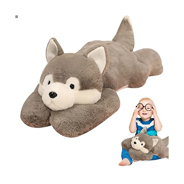 Teksome Animal en Peluche lesté, Ours Polaire en Peluche Soft Sleep, Jouet Ours Polaire Pliable Doux câlin Cadeau Parfait pou