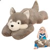 Teksome Animal en Peluche lesté, Ours Polaire en Peluche Soft Sleep, Jouet Ours Polaire Pliable Doux câlin Cadeau Parfait pou