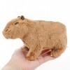 Capybara rongeur peluche jouet, mignon dessin animé Capybara animaux en peluche, poupée en peluche brune ultra doux jouet fig