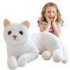 Xzbling Chat en Peluche Réaliste, Kawaii Jouet en Peluche Chat, Chaton Doux Trop Mignon, Chat Simulation Chaton Animal en Pel