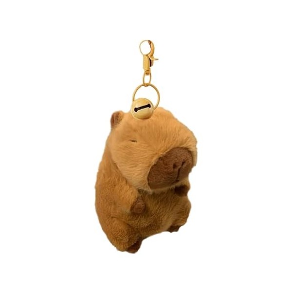 1 Pièce Porte-clés En Peluche Pour Poupée Capybara Verte Et