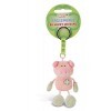 NICI Rose et Vert 7 cm Talismini Pig Pouf Porte-clés, 33687