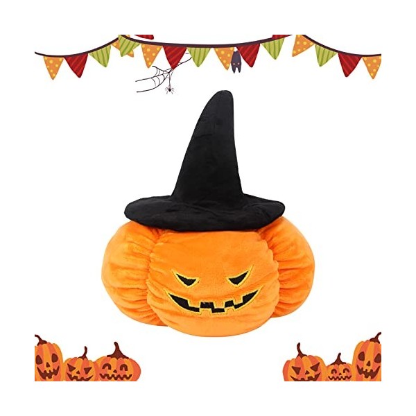 GLAITC Citrouille Halloween, Peluche Citrouille Jouets dhalloween pour Enfants Jouet en Peluche de poupée de Citrouille de D