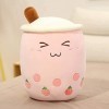 REMEK Oreiller Peluche Bubble Tea, Boba Peluche, Jouet Doux Thé Au Lait Tasse, Coussin Poupée, Coussin Câlin Traversin Oreill