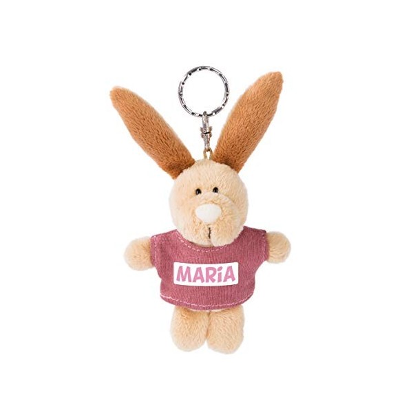 NICI 44645 Porte-clés Lapin avec t-Shirt Maria 10 cm, Beige