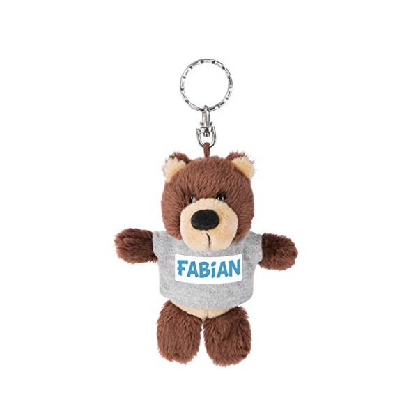 Nici 44691 Porte-clés en Forme dours avec t-Shirt Noah Marron 10 cm