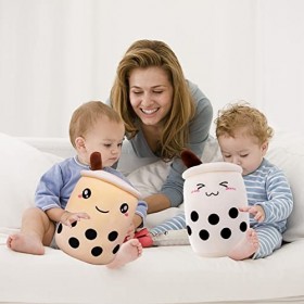 Surakey Jouet en Peluche, Oreiller en Peluche de thé à Bulles,Coussin décoratif en Peluche, Mignon Peluche Poupée Souple Joue