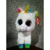 TY Beanie Boos 6" Pixy Licorne, peluche parfaite.