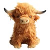 Virtcooy Vache Highland Blanche, Jouet en Peluche Vache Highland, 11 Pouces Mignon Doux Peluche Vache Highland Jouet en Peluc