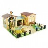 Le Toy Van - TV410 - Jeu éducatif Ferme des Animaux en Bois avec Toit Amovible, 3 Ans, Montessori, 58 x 52 x 24 cm, Grande ec