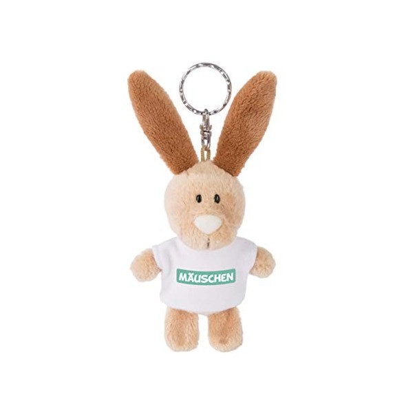 NICI 44719 Porte-clés Lapin avec t-Shirt « I Pass für Dich » 10 cm, Beige