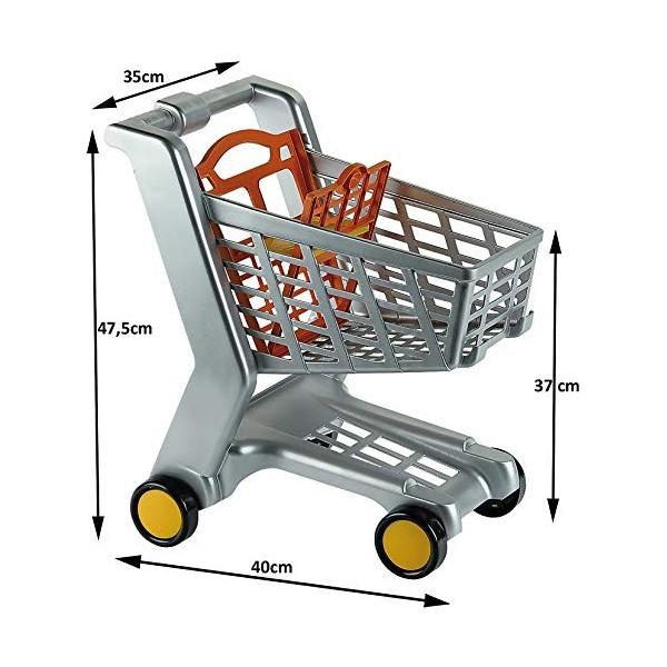 Theo Klein 9690 Chariot de Supermarché I Avec Siège Rabattable pour Poupée I Plastique de Qualité Supérieure I Jouet pour Enf