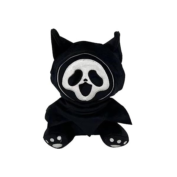 Wukesify Jouet en Peluche Ghostface, Poupée en Peluche Scream, Noël Halloween Poupée Fantôme Effrayante pour Garçons Et Fille