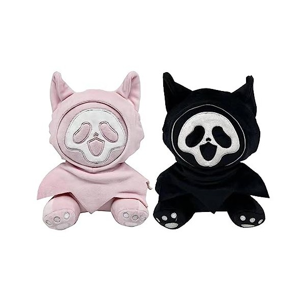 Wukesify Jouet en Peluche Ghostface, Poupée en Peluche Scream, Noël Halloween Poupée Fantôme Effrayante pour Garçons Et Fille