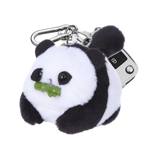 Frifer Animal en Peluche d’Ours Panda | Porte-clés interactif en Peluche Panda | Panda tournant la Queue, Jouet en Peluche in