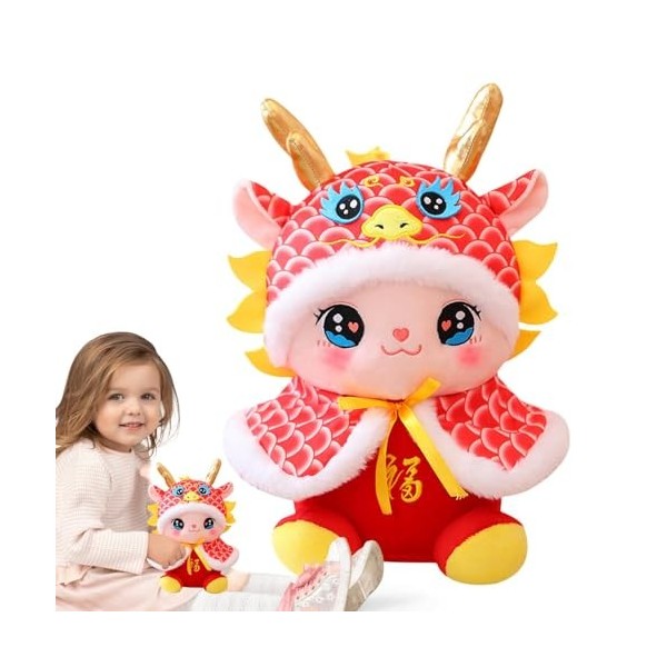 Veeteah Dragon du Zodiaque du Nouvel an Chinois,Jouet en Peluche Dragon Portable | Jouet en Peluche Dragon Symbole Porte-Bonh