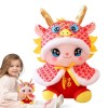 Veeteah Dragon du Zodiaque du Nouvel an Chinois,Jouet en Peluche Dragon Portable | Jouet en Peluche Dragon Symbole Porte-Bonh