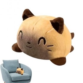 ZONEWD Farci réversible,Dessin animé Anime Mood Cat Plushie | De Jolis Animaux en Peluche sensoriels Qui montrent Votre Humeu