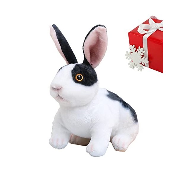 MISOYER Lapin en Peluche | Petit Lapin en Peluche Assis et Debout - Jouets en Peluche à Longues Lapin en Peluche Lapin Pâques