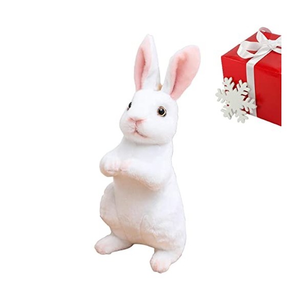 MISOYER Lapin en Peluche | Petit Lapin en Peluche Assis et Debout - Jouets en Peluche à Longues Lapin en Peluche Lapin Pâques