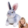 Peluche Lapin Mignon, Petit Lapin en Peluche Assis et Debout, Jouets en Peluche à Longues Lapin en Peluche Lapin Pâques pour 