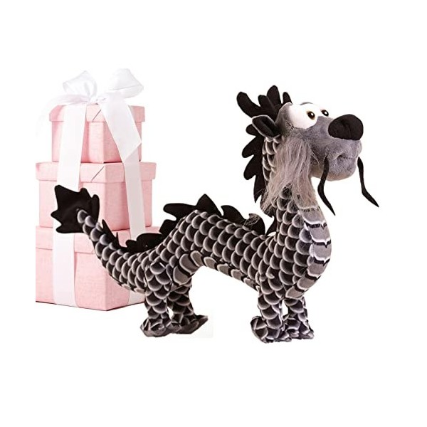 Rianpesn Oreiller en Peluche Dragon | Animaux en Peluche Dragon | Réaliste Long 40cm Lucky Dragon Peluches Nouvel an Annivers