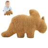 LOSOO Dino Nugget Oreiller en Peluche | Peluches dpépite Poulet - 11 Pouces Dinosaure en Peluche Animal en Peluche Oreiller 