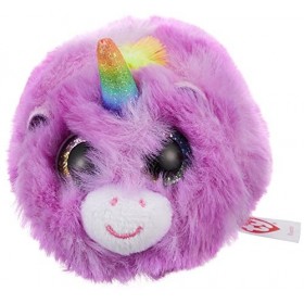 TY- Rosette Unicorn Animal en Peluche, 2005101, Violet, 10 CM