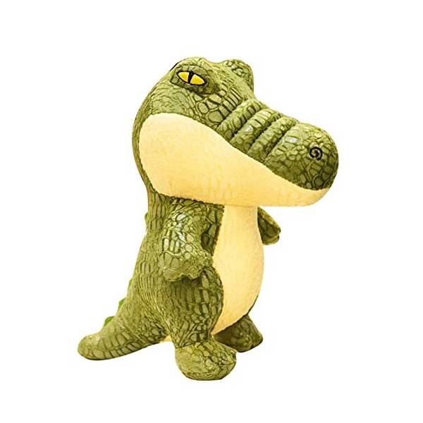 Rotyroya Porte-clés crocodile avec pendentif de sac en peluche - Motif animal en peluche - Vert - S