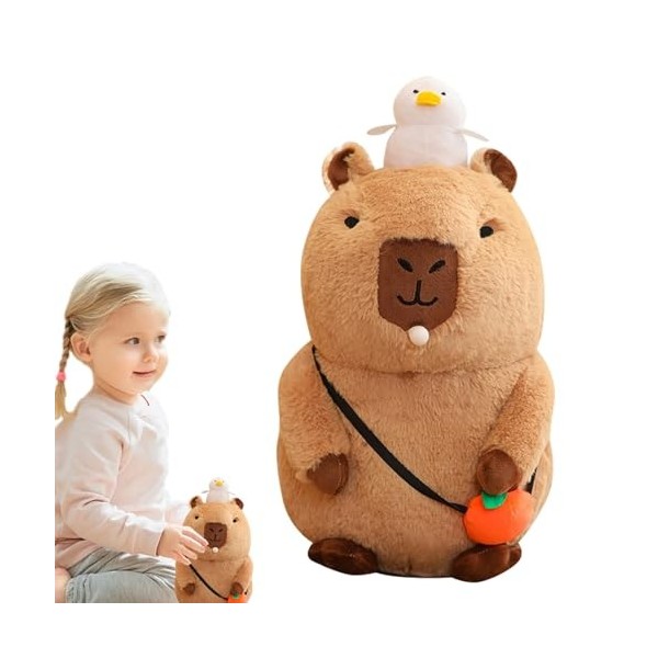 Jouet En Peluche Capybara | Poupée En Peluche Capybara | Capybara Animal En Peluche Mignon Avec Des Bulles De Grincement Ou D