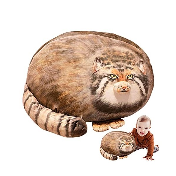 Xiaoxin Steppe Chat en Peluche Jouet en Peluche Dessin Animé Animal Chat Coussin Décor À La Maison, Animaux en Peluche Doux e