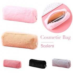 Étui à Crayons en Peluche, Couverture de Papeterie Moelleux Porte-Pochette de Maquillage Mignon Adolescent Filles garçons étu