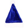 Tainrunse Bonnet de Noël pour adultes - Bonnet de Père Noël court en peluche lavable - Violet classique