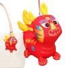 Povanjer Jouet en Peluche du Zodiaque,Peluche Animale Dragon du Zodiaque | Peluche brodée 3D de Style Folklorique Chinois, No