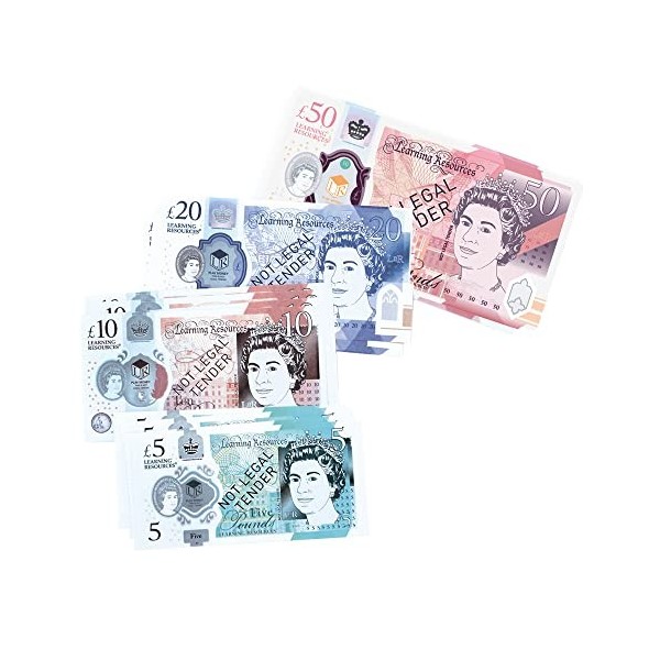 Kit de billets britanniques 50 billets de Learning Resources