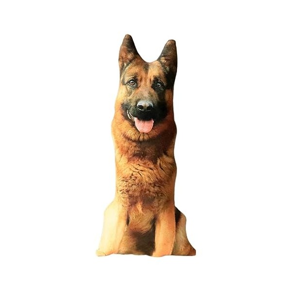 Bisenty Chien en Peluche, Poupée en Chien réaliste 3D, Oreillers Confortables et Doux, Adorable ami au Coucher pour Noël, Fil