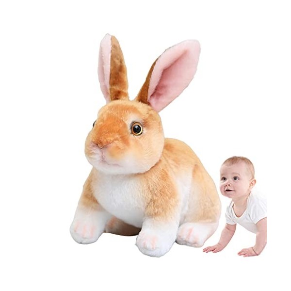 TLM Toys Lapin en Peluche | Marionnette Lapin Assis et Debout | Jouets en Peluche à Longues Lapin en Peluche Lapin Pâques pou