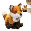 leryveo Renard en Peluche - Jouet en Peluche Animal réaliste - Corps en Peluche Renard avec Cadeau Sommeil Doux