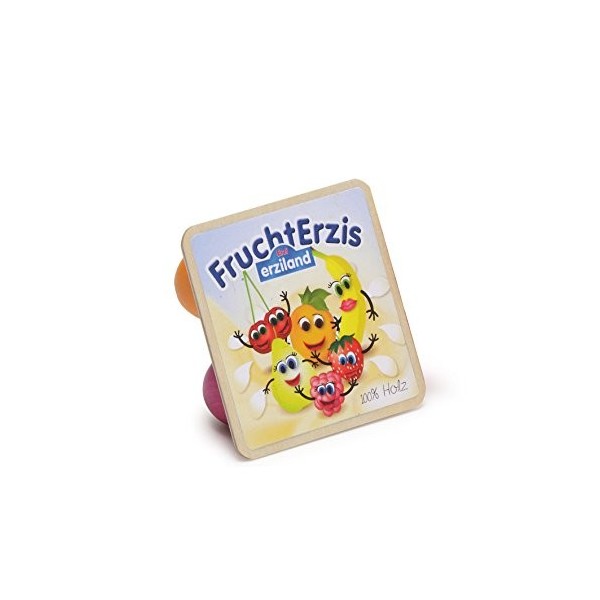 Erzi Ensemble de Fruits et légumes en Bois 7 x 7 x 2.7 cm pour Jeu de Simulation